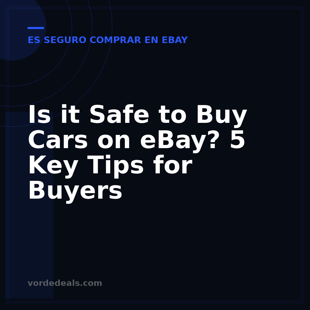 Is it Safe to Buy Cars on eBay? 5 Key Tips for Buyers