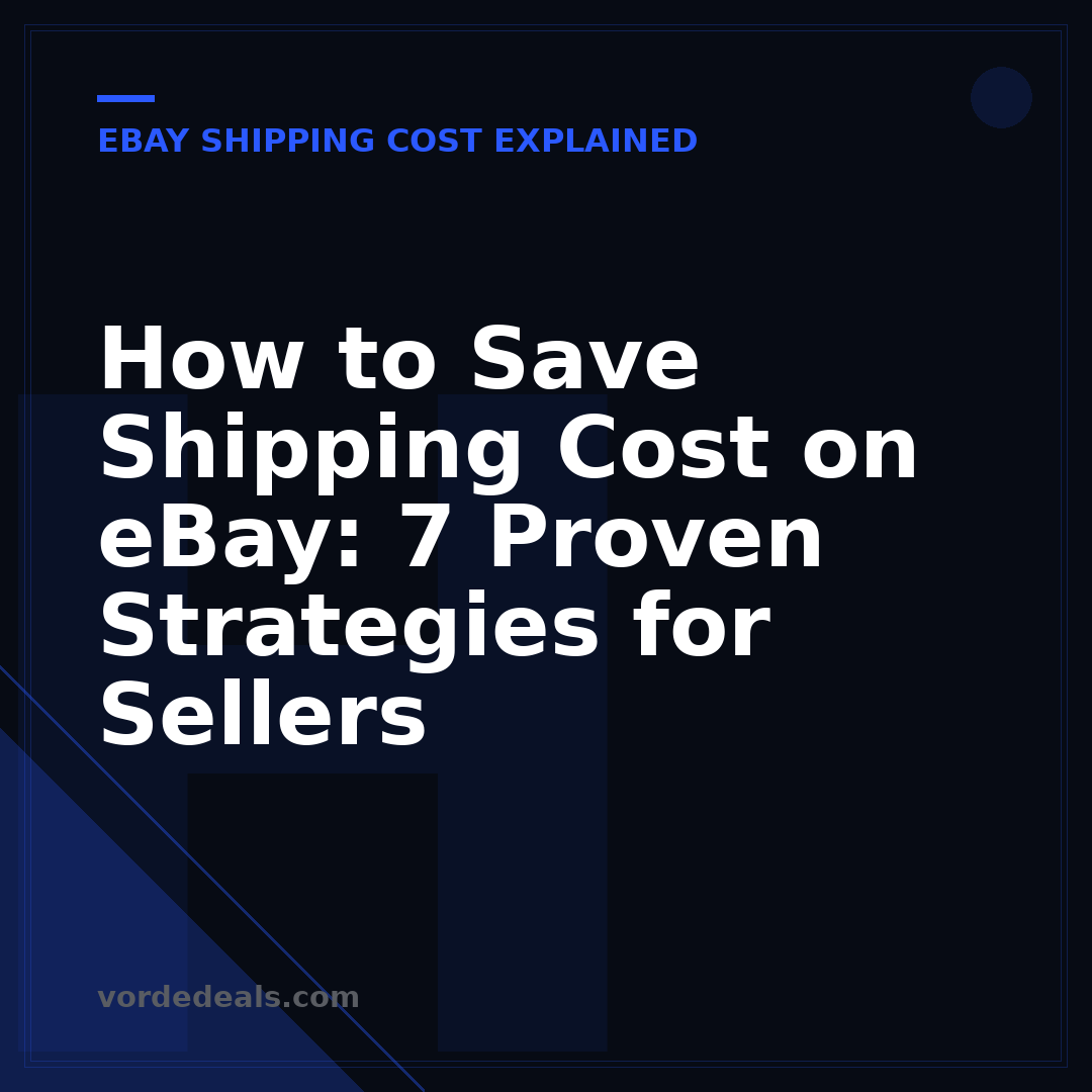 How to Save Shipping Cost on eBay: 7 Proven Strategies for Sellers