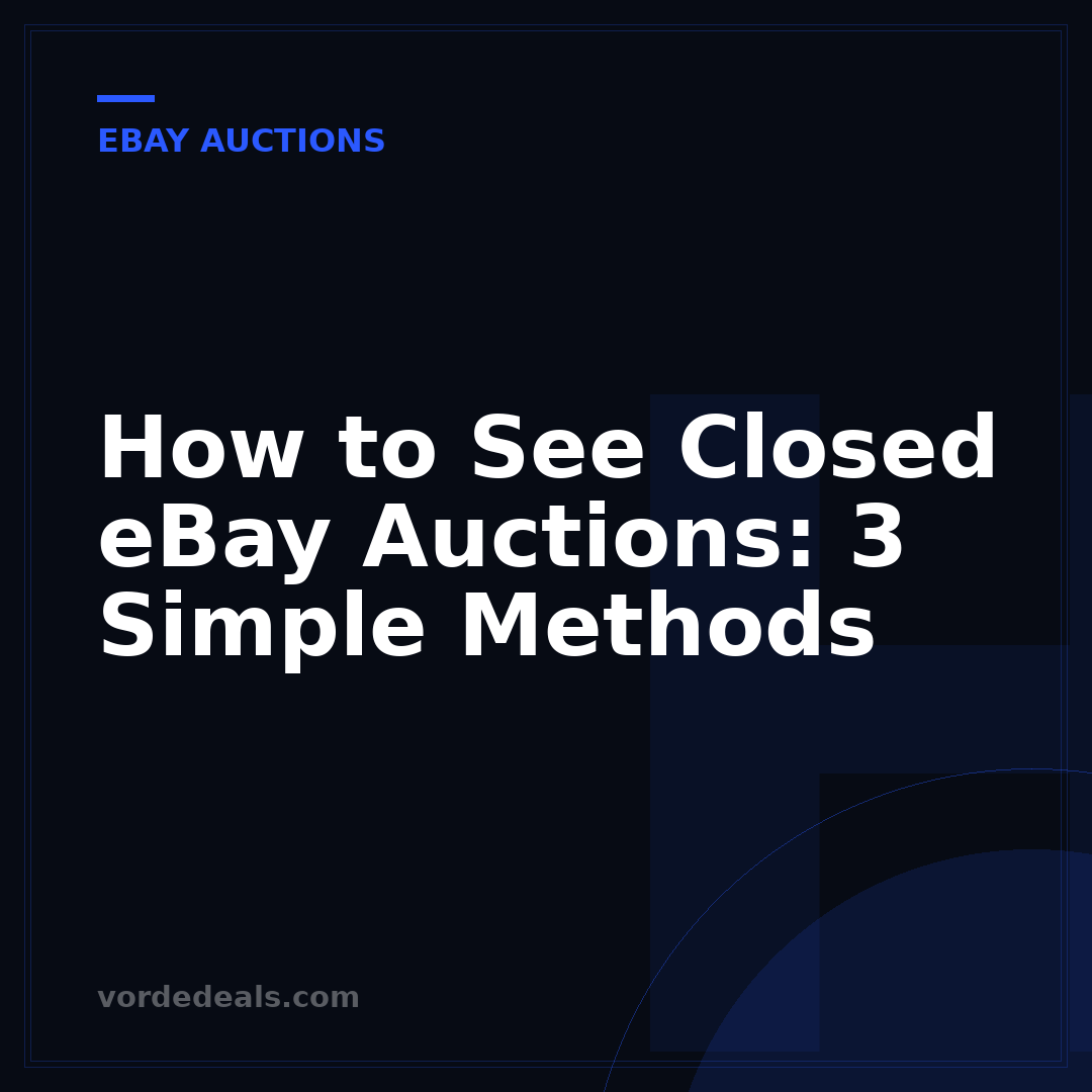 How to See Closed eBay Auctions: 3 Simple Methods