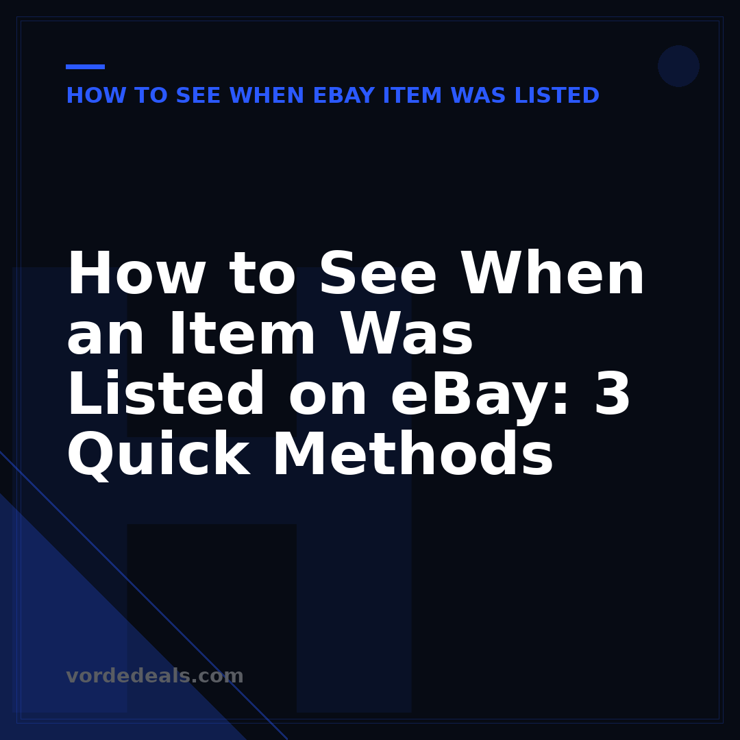 How to See When an Item Was Listed on eBay: 3 Quick Methods