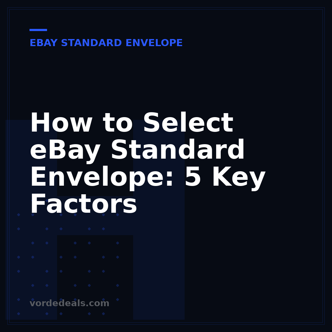 How to Select eBay Standard Envelope: 5 Key Factors