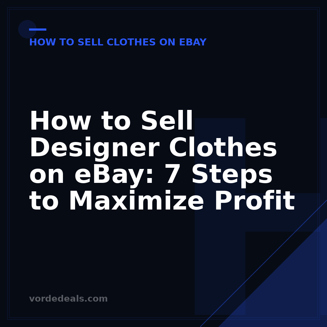 How to Sell Designer Clothes on eBay: 7 Steps to Maximize Profit