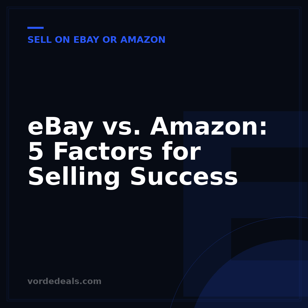 eBay vs. Amazon: 5 Factors for Selling Success