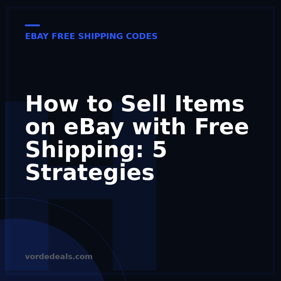 How to Sell Items on eBay with Free Shipping: 5 Strategies