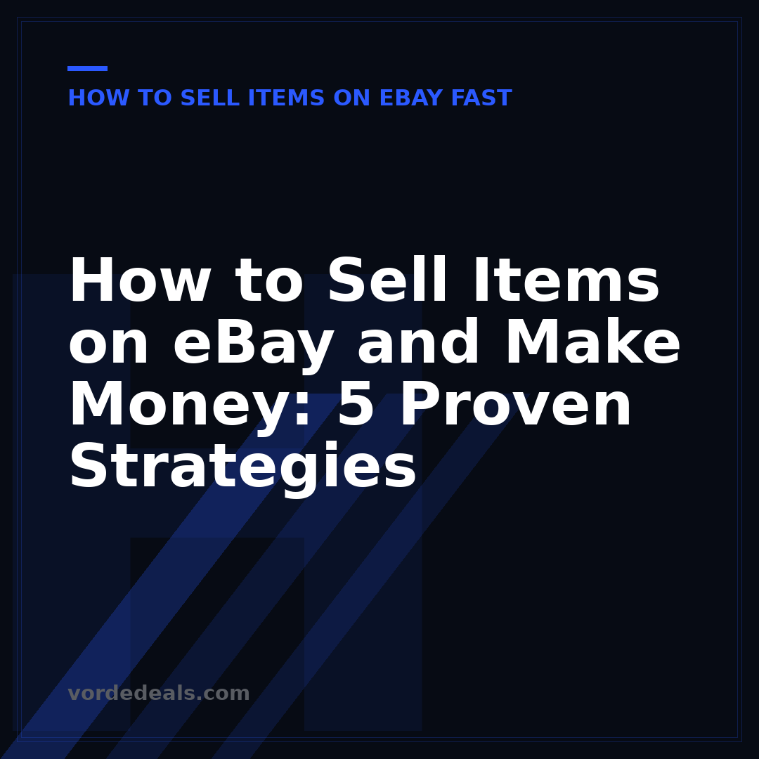 How to Sell Items on eBay and Make Money: 5 Proven Strategies