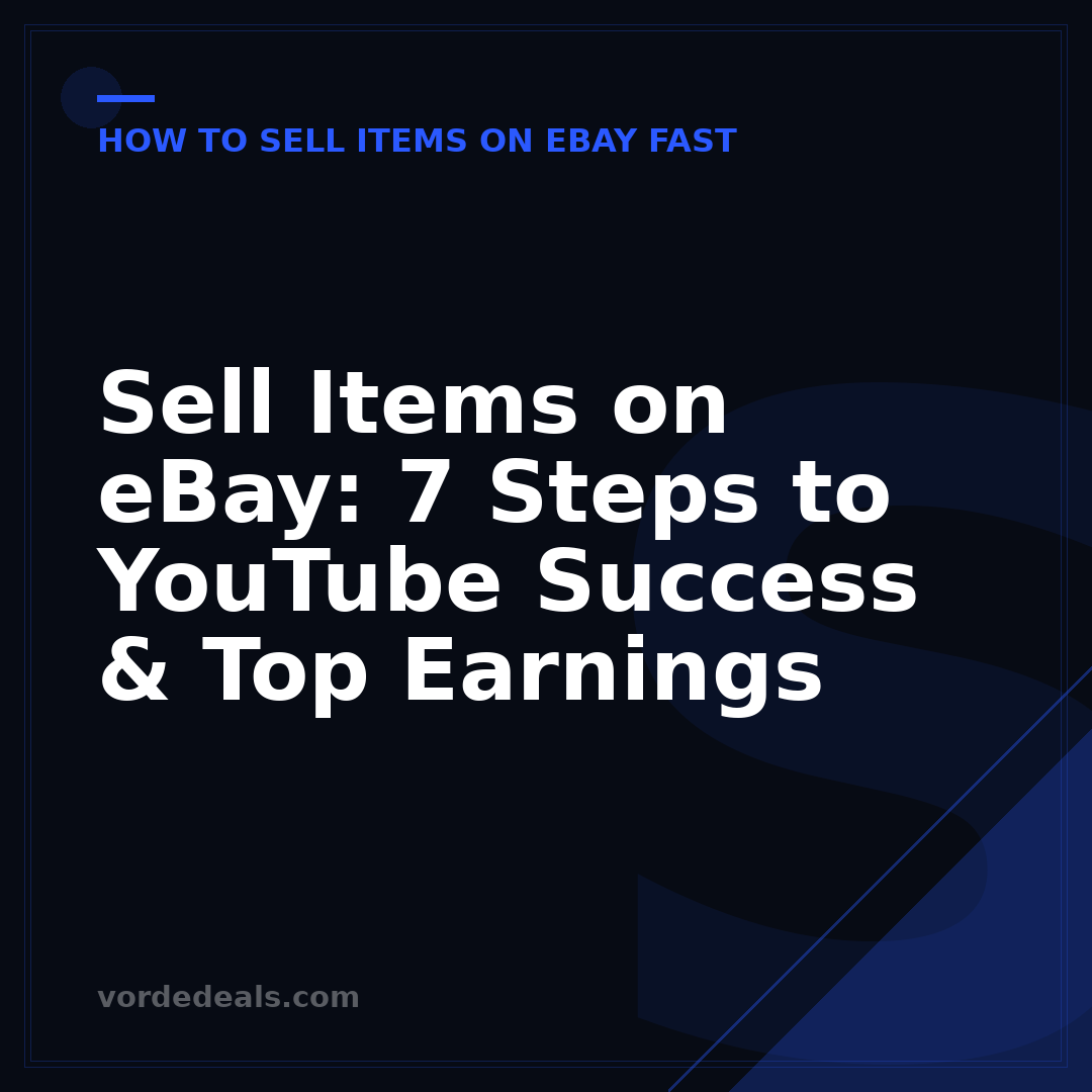 Sell Items on eBay: 7 Steps to YouTube Success & Top Earnings