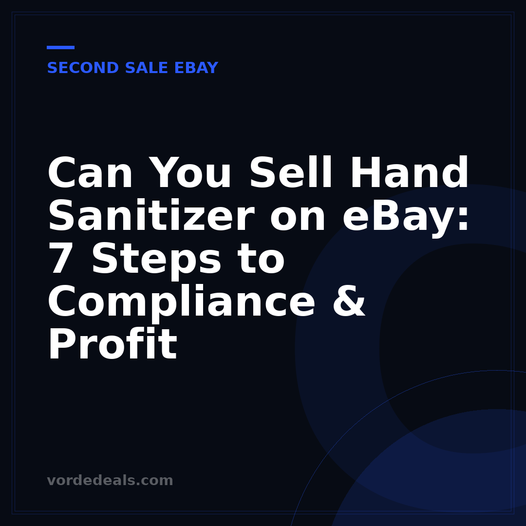 Can You Sell Hand Sanitizer on eBay: 7 Steps to Compliance & Profit