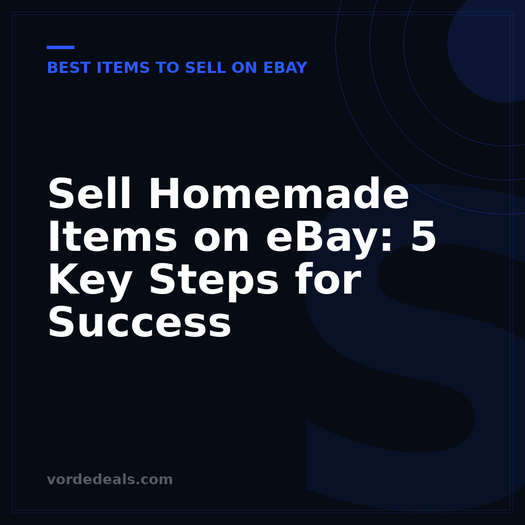 Sell Homemade Items on eBay: 5 Key Steps for Success