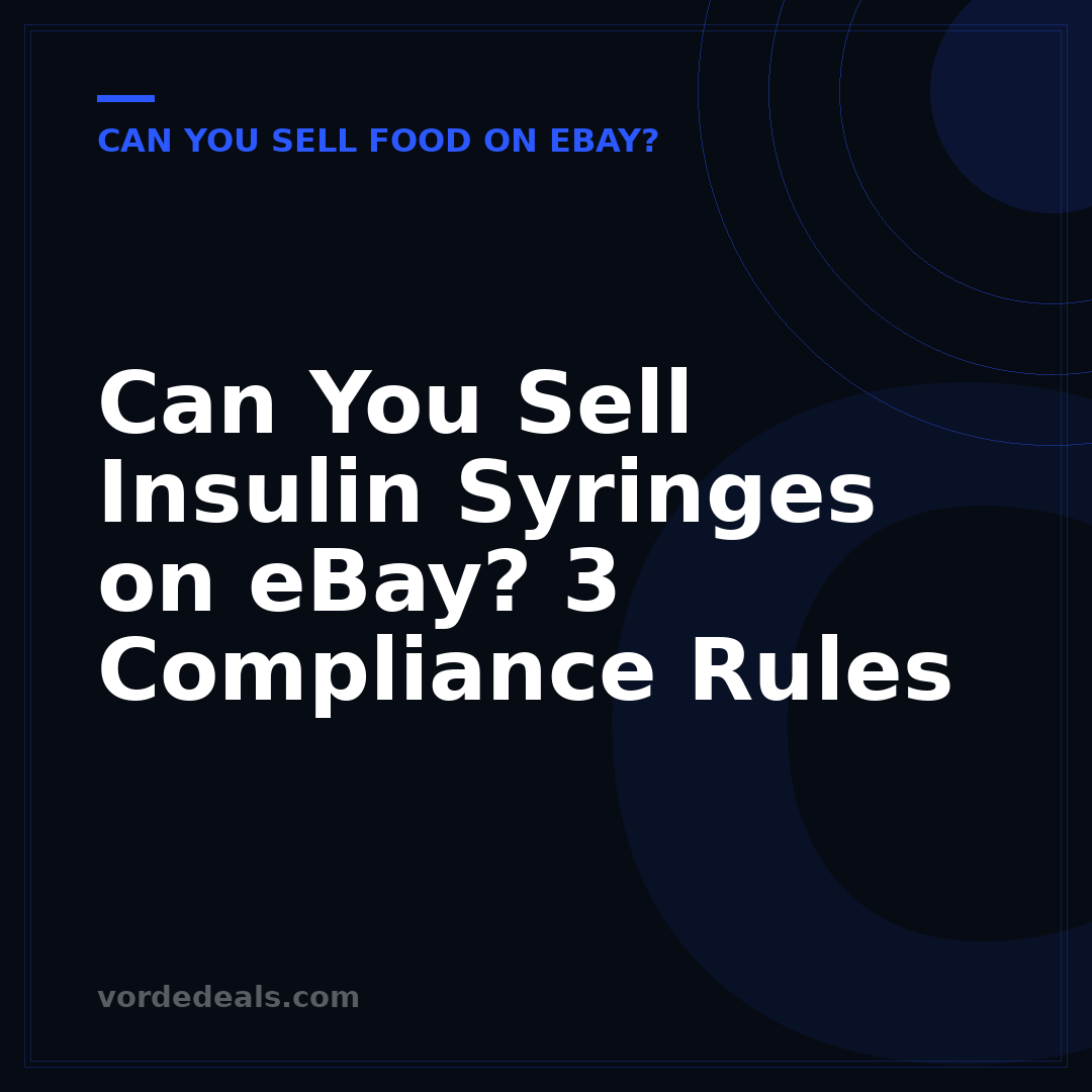 Can You Sell Insulin Syringes on eBay? 3 Compliance Rules
