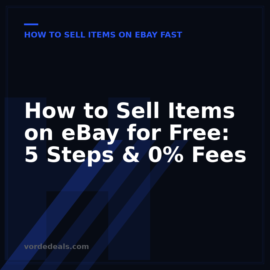 How to Sell Items on eBay for Free: 5 Steps & 0% Fees