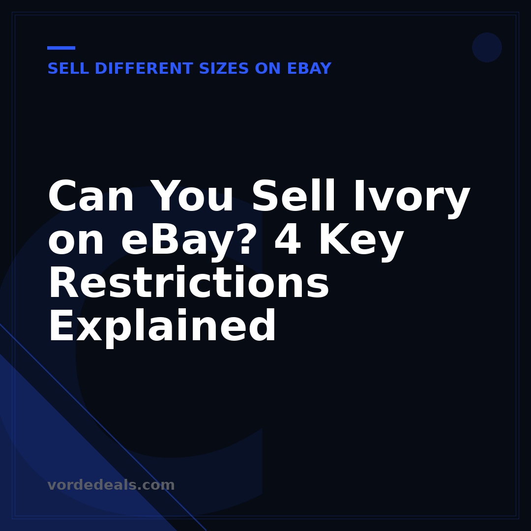 Can You Sell Ivory on eBay? 4 Key Restrictions Explained