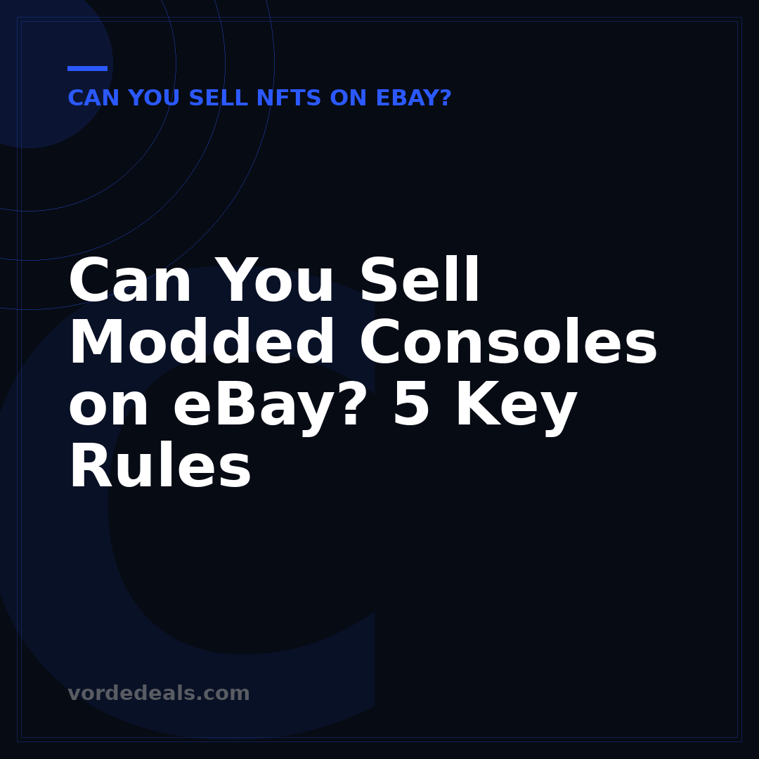 Can You Sell Modded Consoles on eBay? 5 Key Rules