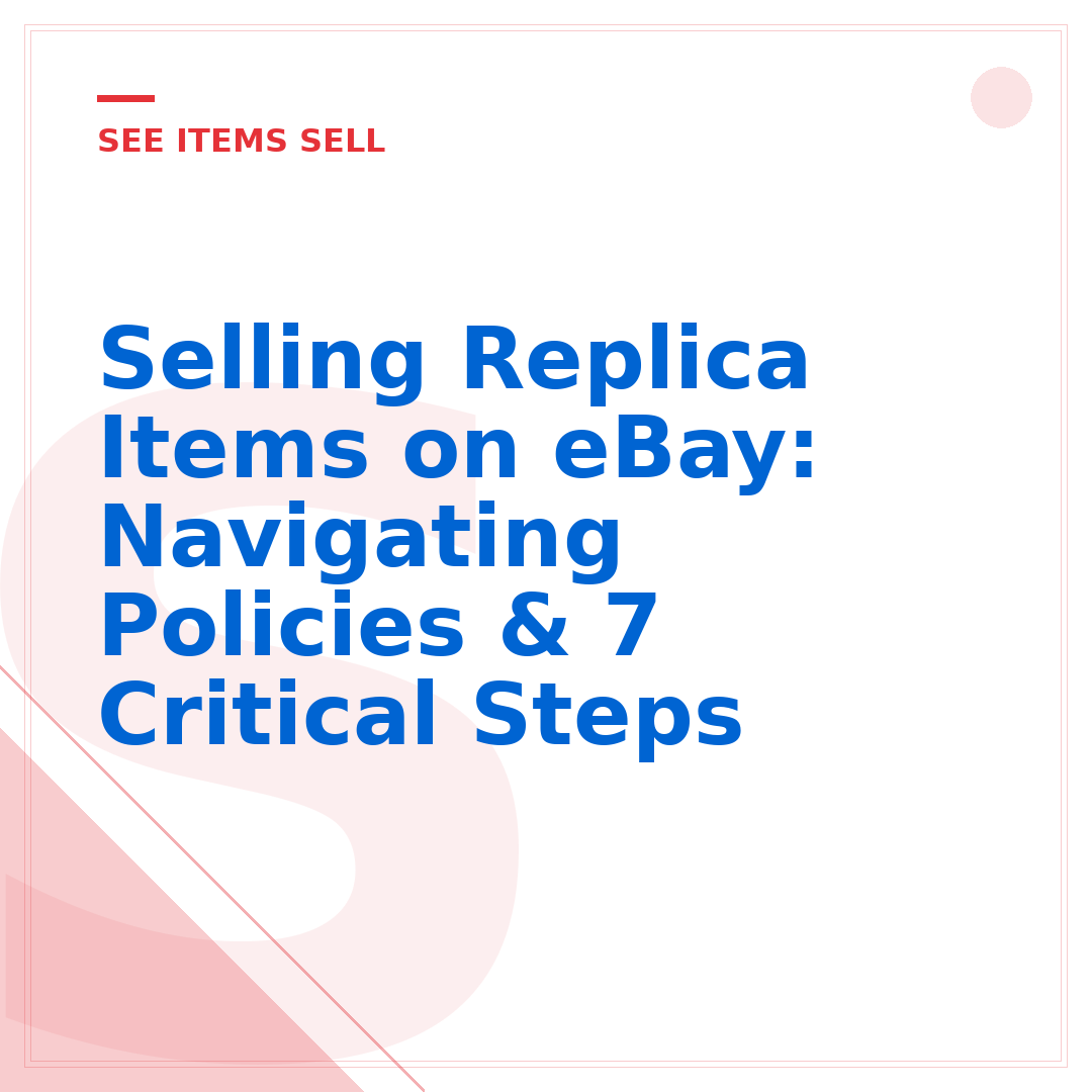 Selling Replica Items on eBay: Navigating Policies & 7 Critical Steps