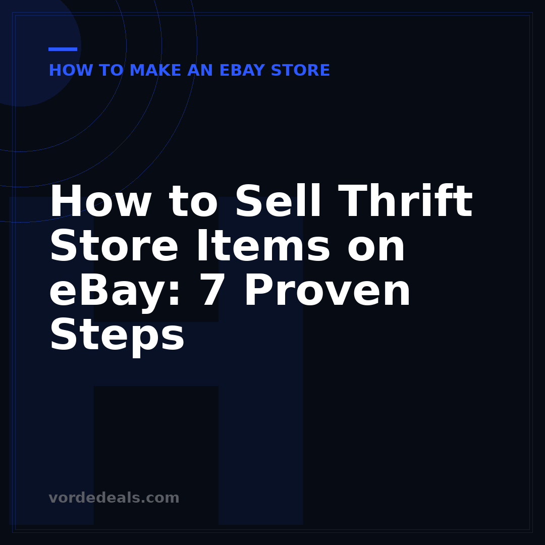 How to Sell Thrift Store Items on eBay: 7 Proven Steps