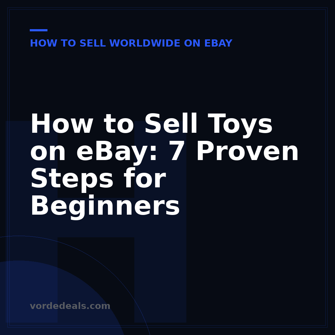How to Sell Toys on eBay: 7 Proven Steps for Beginners