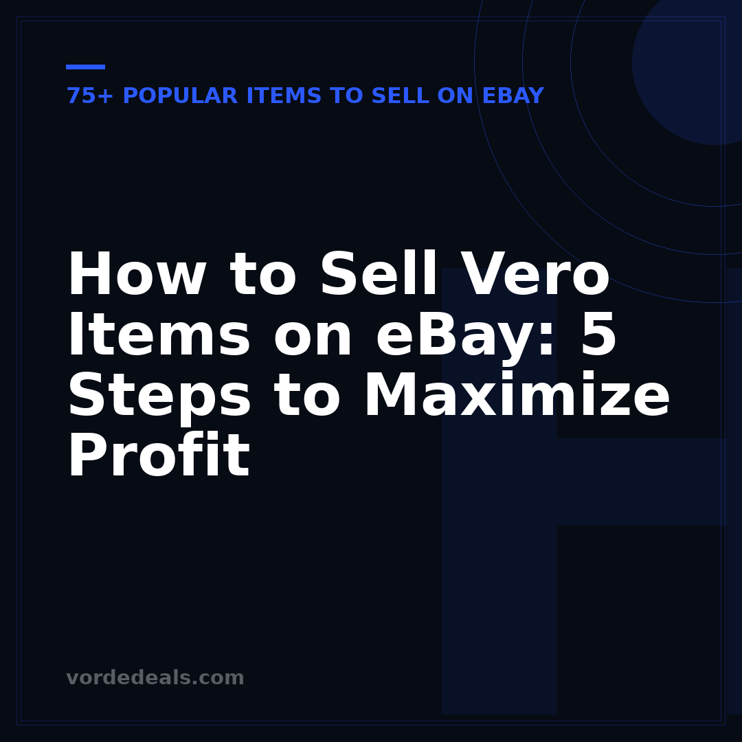 How to Sell Vero Items on eBay: 5 Steps to Maximize Profit