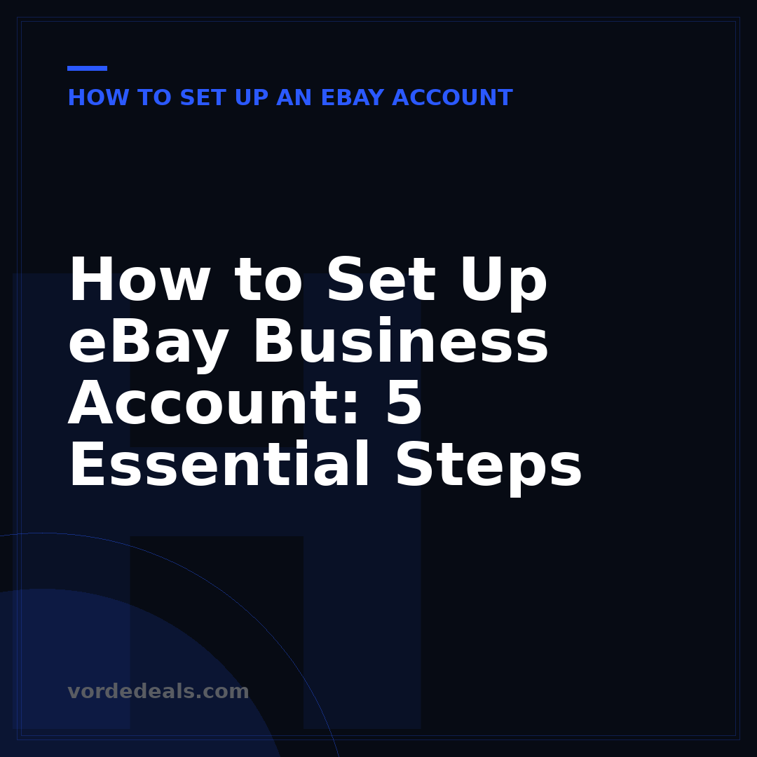 How to Set Up eBay Business Account: 5 Essential Steps
