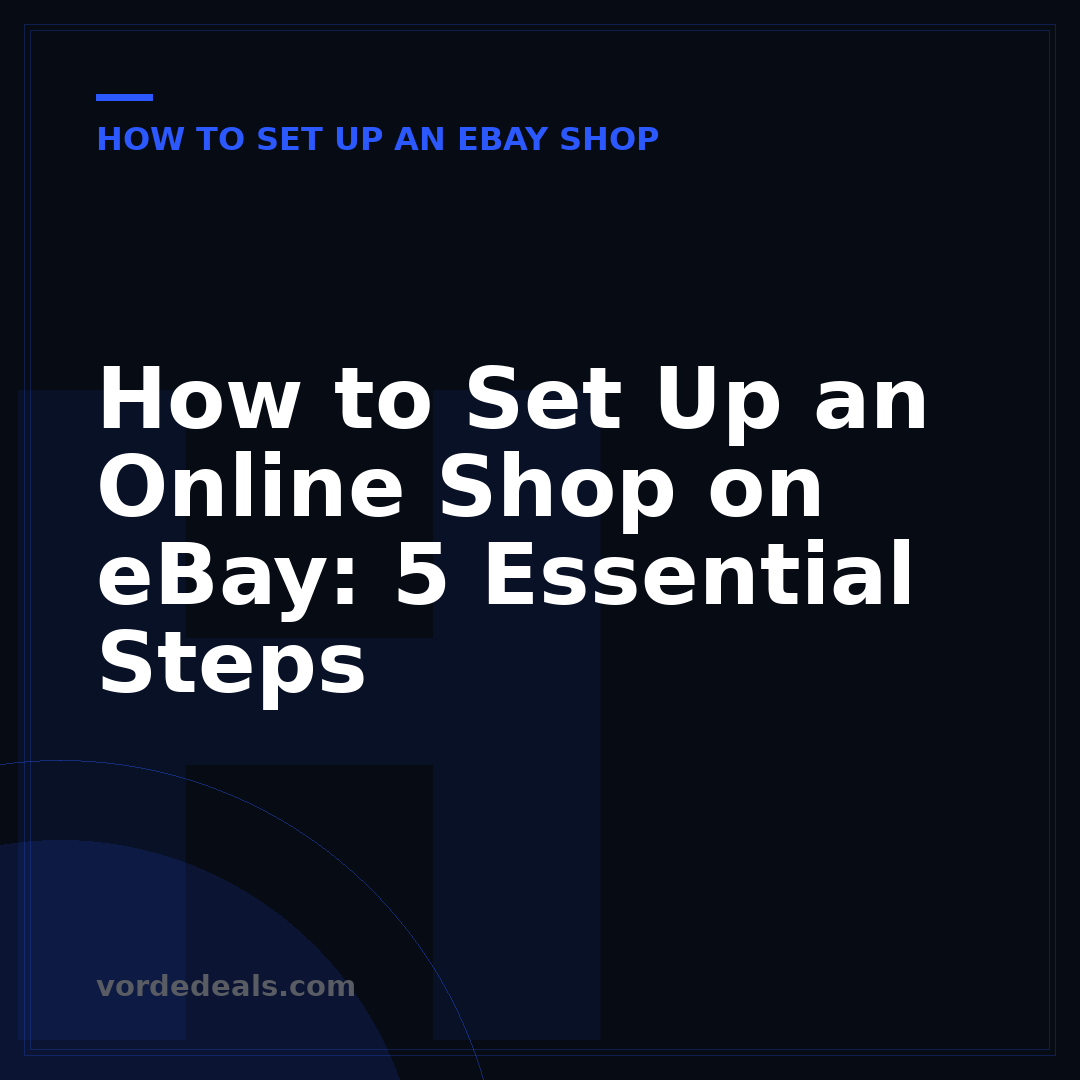How to Set Up an Online Shop on eBay: 5 Essential Steps