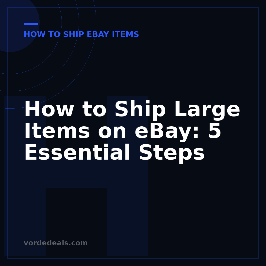 How to Ship Large Items on eBay: 5 Essential Steps