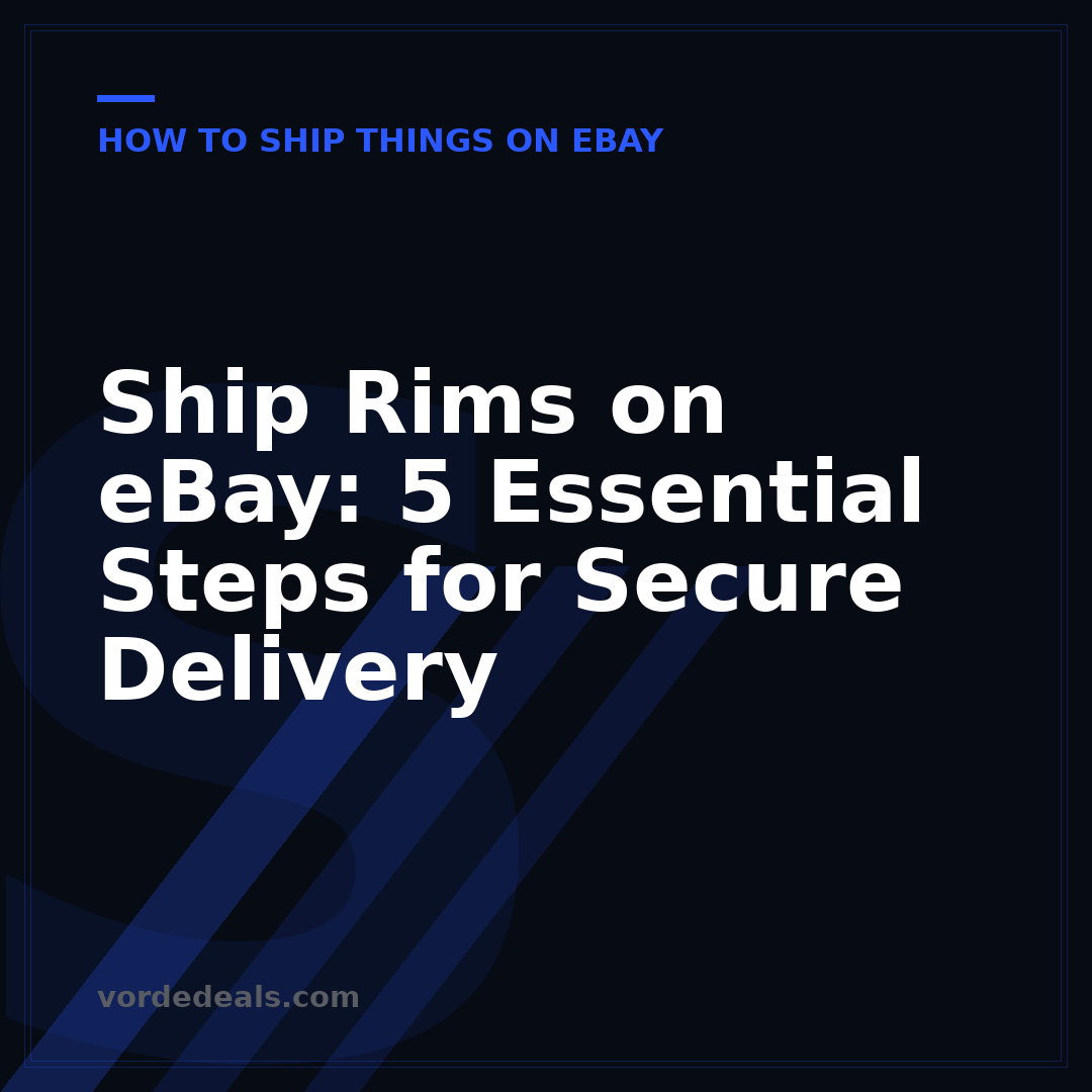 Ship Rims on eBay: 5 Essential Steps for Secure Delivery