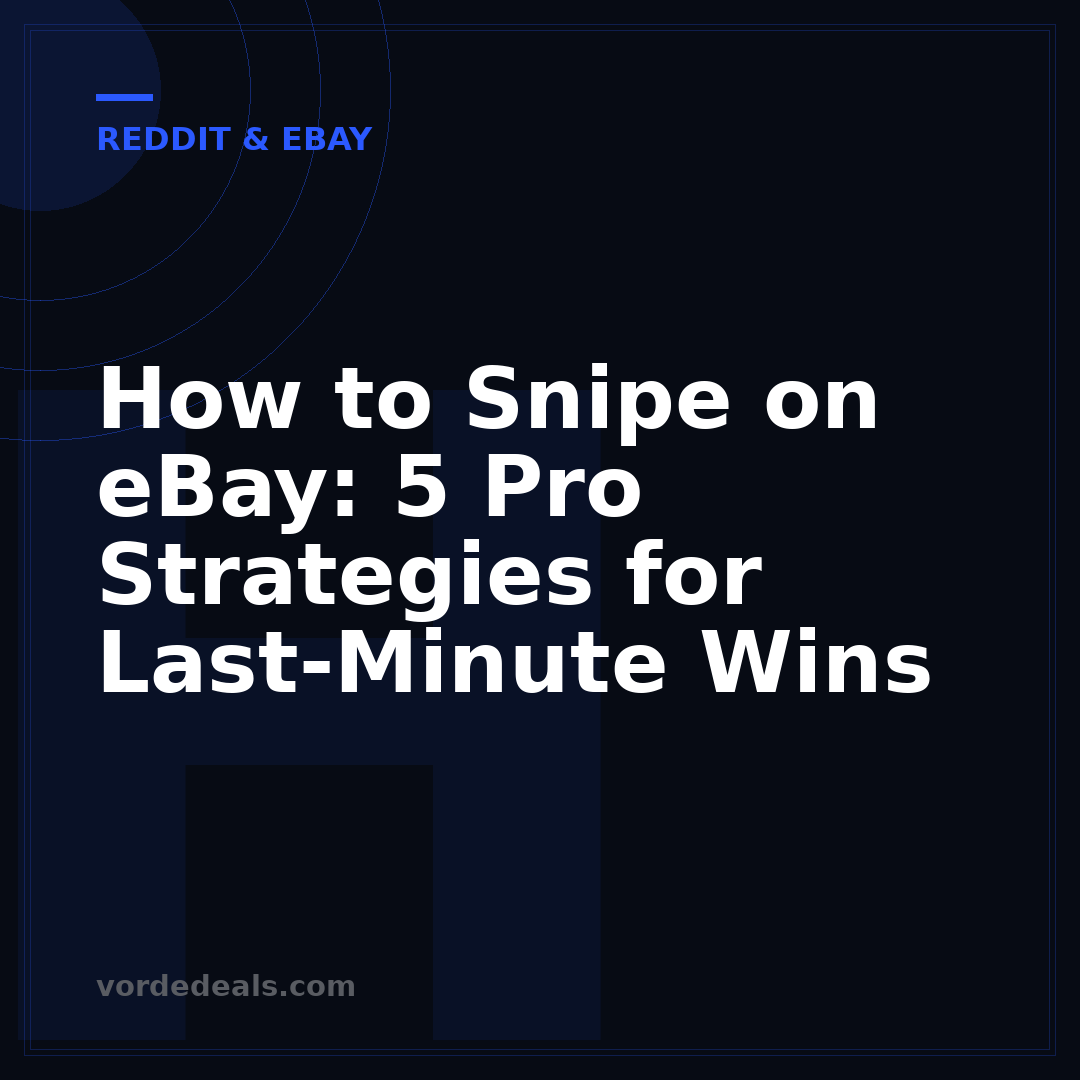 How to Snipe on eBay: 5 Pro Strategies for Last-Minute Wins