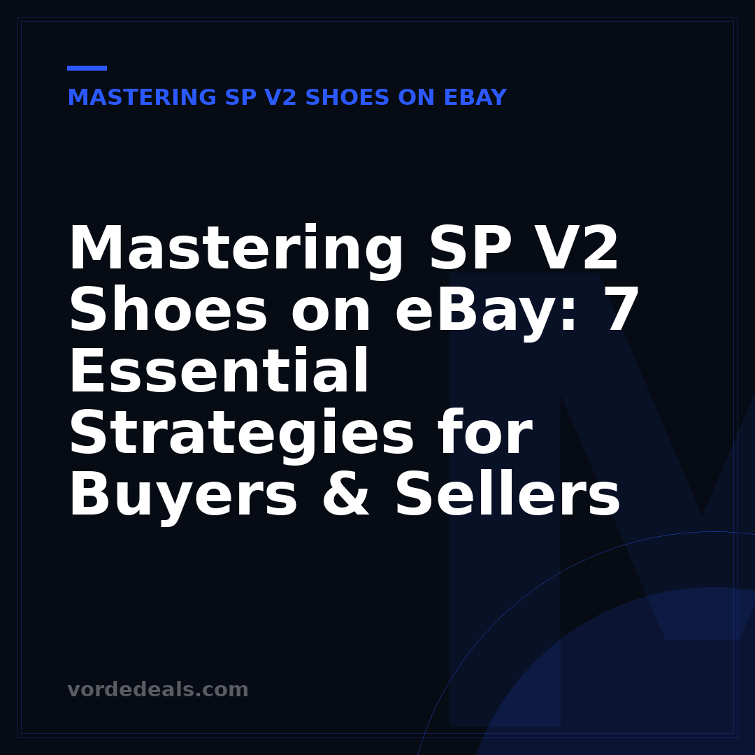Mastering SP V2 Shoes on eBay: 7 Essential Strategies for Buyers & Sellers