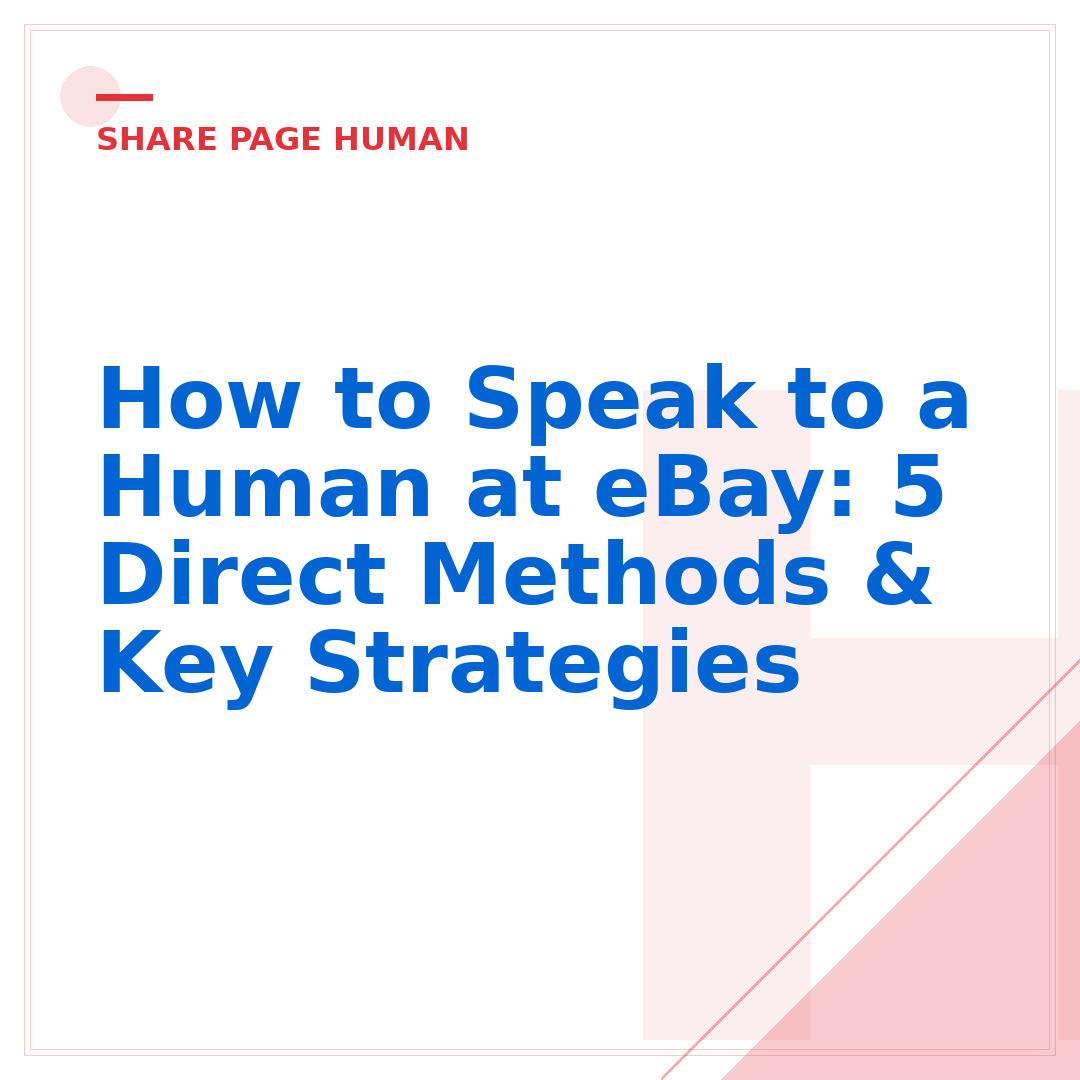 How to Speak to a Human at eBay: 5 Direct Methods & Key Strategies