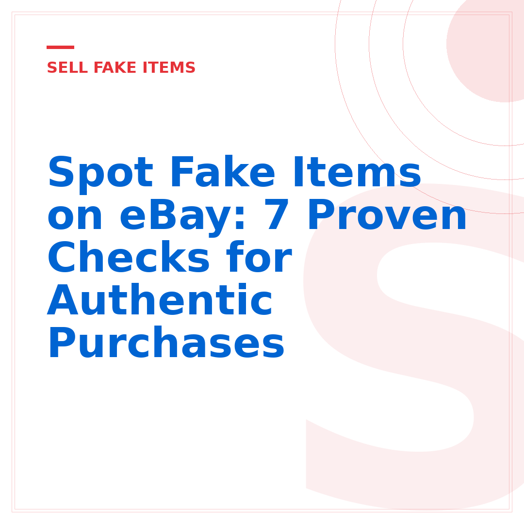 Spot Fake Items on eBay: 7 Proven Checks for Authentic Purchases