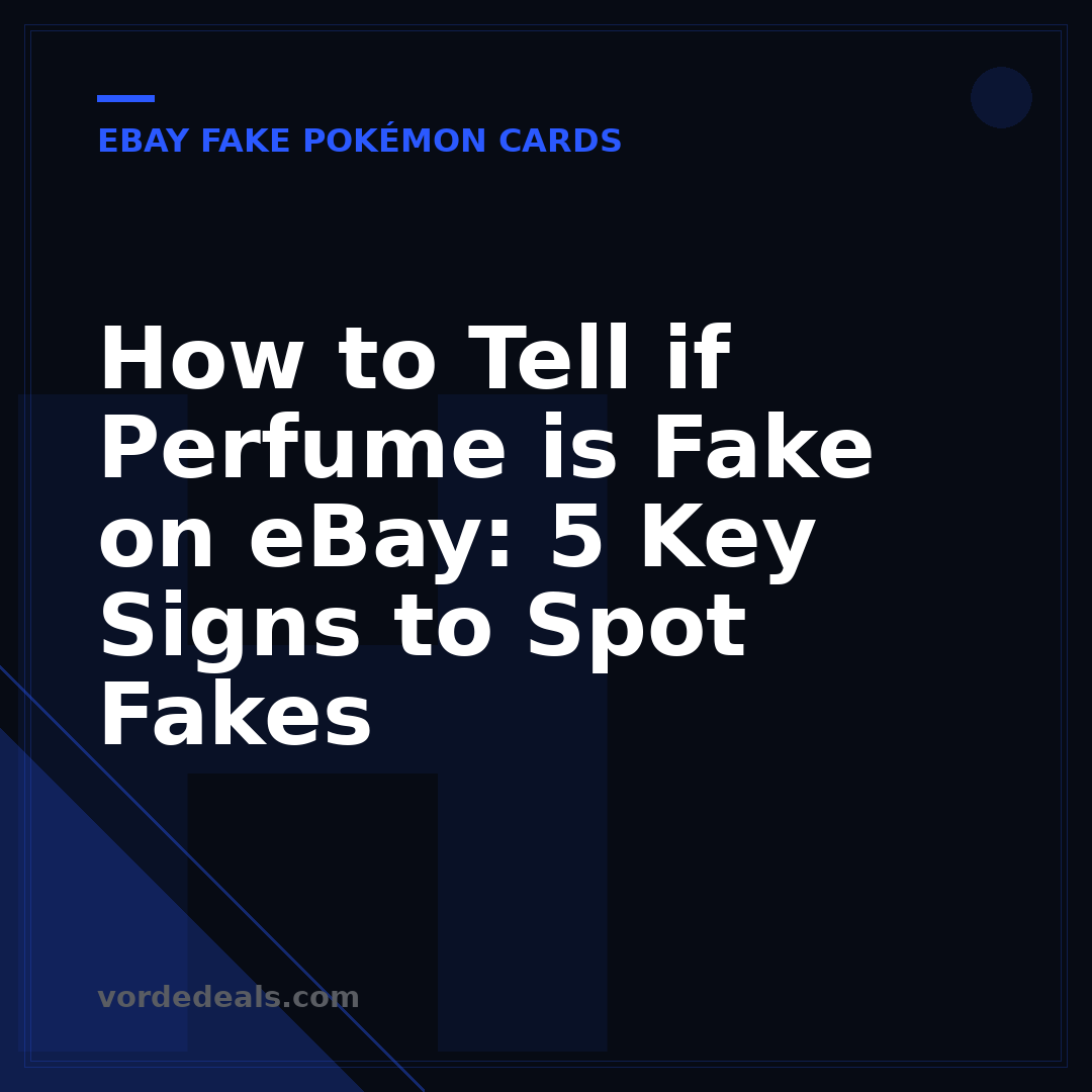 How to Tell if Perfume is Fake on eBay: 5 Key Signs to Spot Fakes