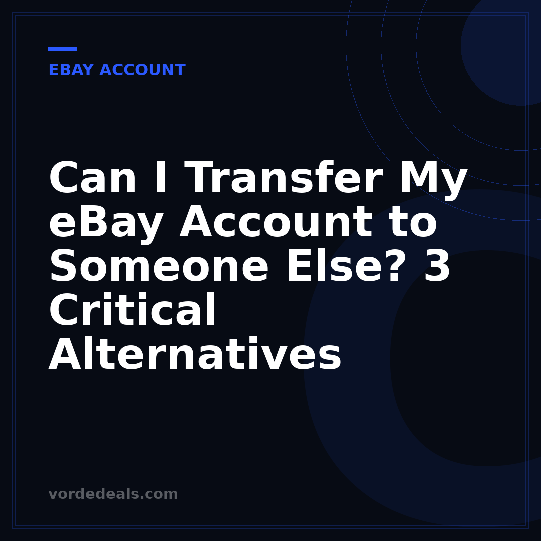 Can I Transfer My eBay Account to Someone Else? 3 Critical Alternatives