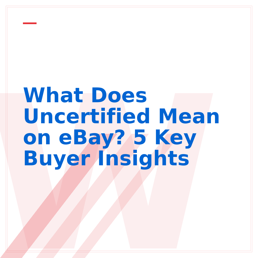 What Does Uncertified Mean on eBay? 5 Key Buyer Insights