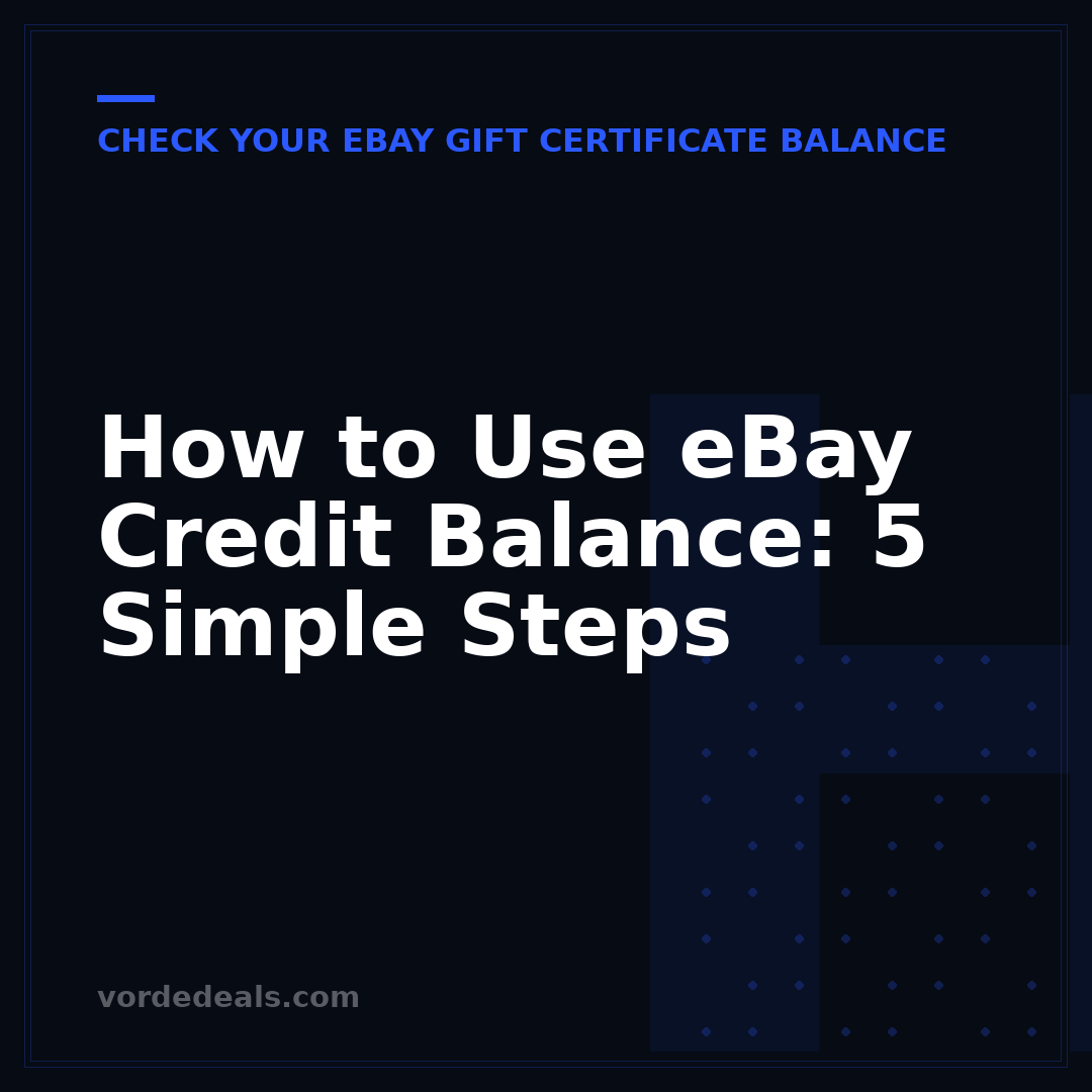How to Use eBay Credit Balance: 5 Simple Steps