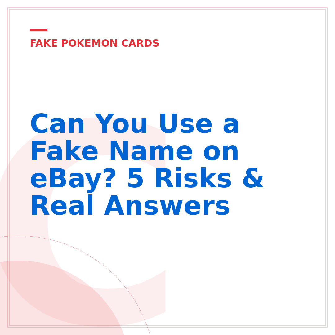 Can You Use a Fake Name on eBay? 5 Risks & Real Answers