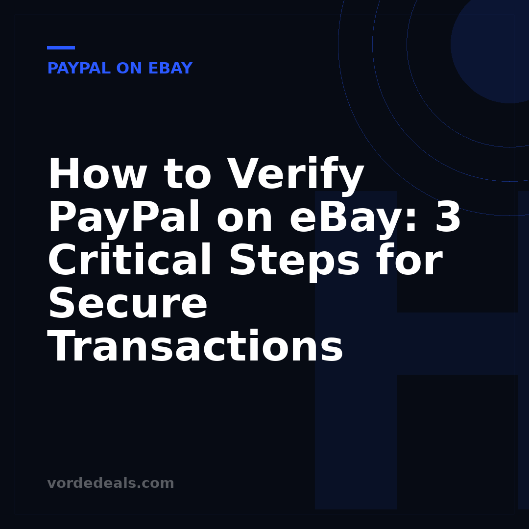 How to Verify PayPal on eBay: 3 Critical Steps for Secure Transactions