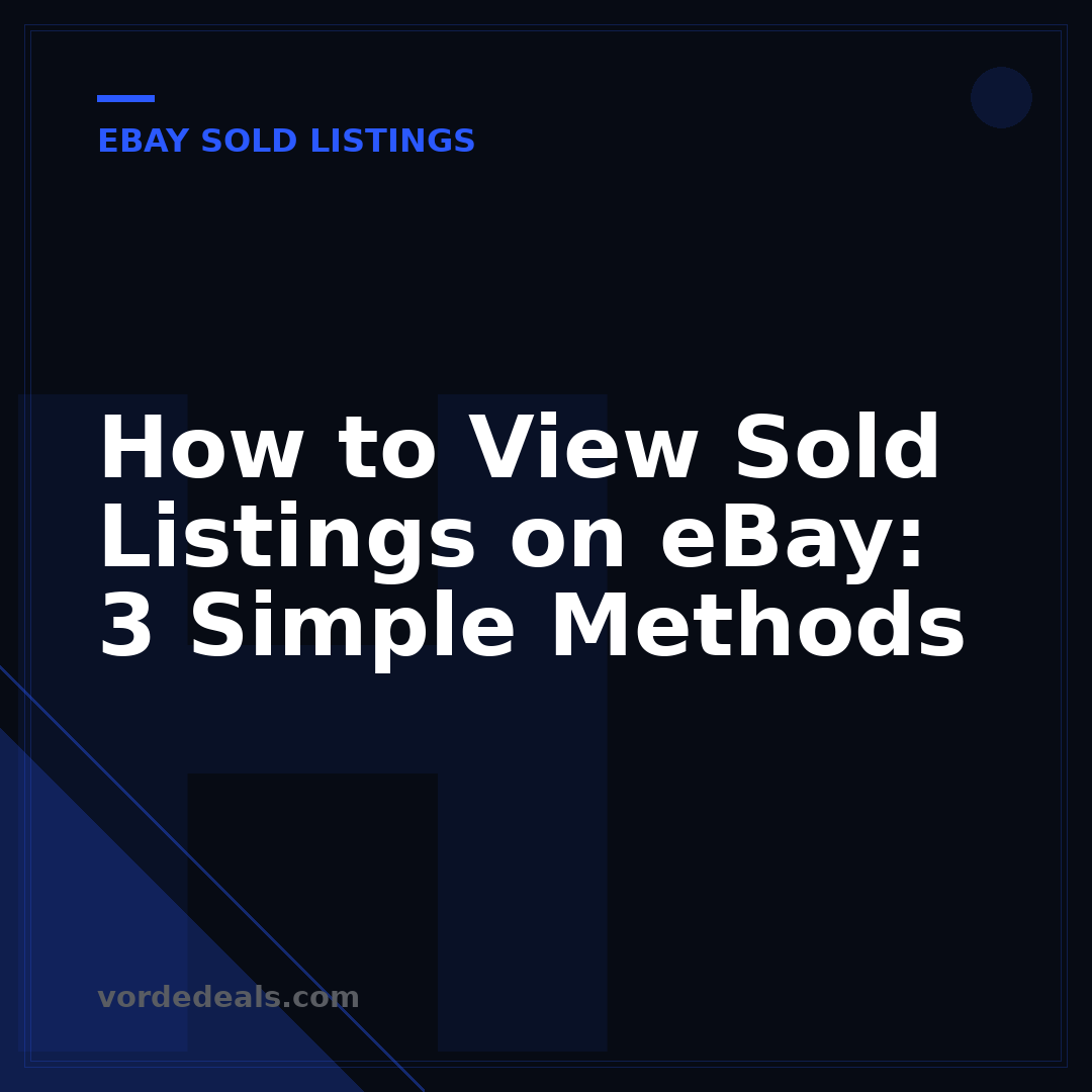 How to View Sold Listings on eBay: 3 Simple Methods