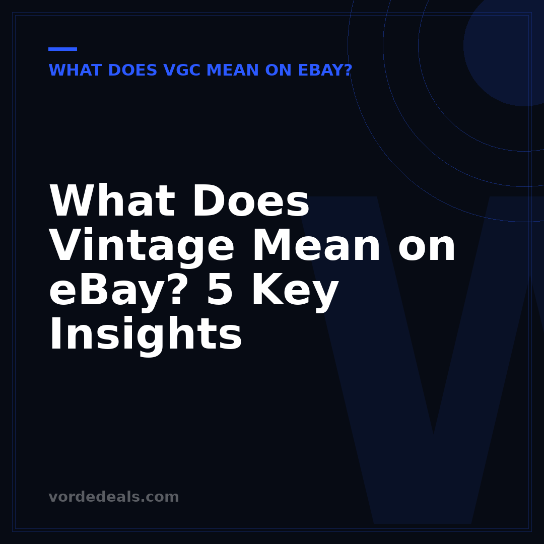 What Does Vintage Mean on eBay? 5 Key Insights