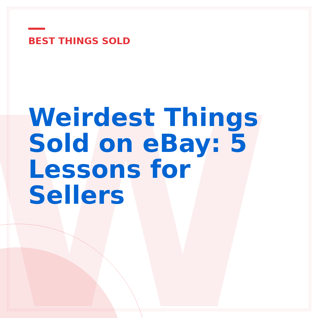 Weirdest Things Sold on eBay: 5 Lessons for Sellers