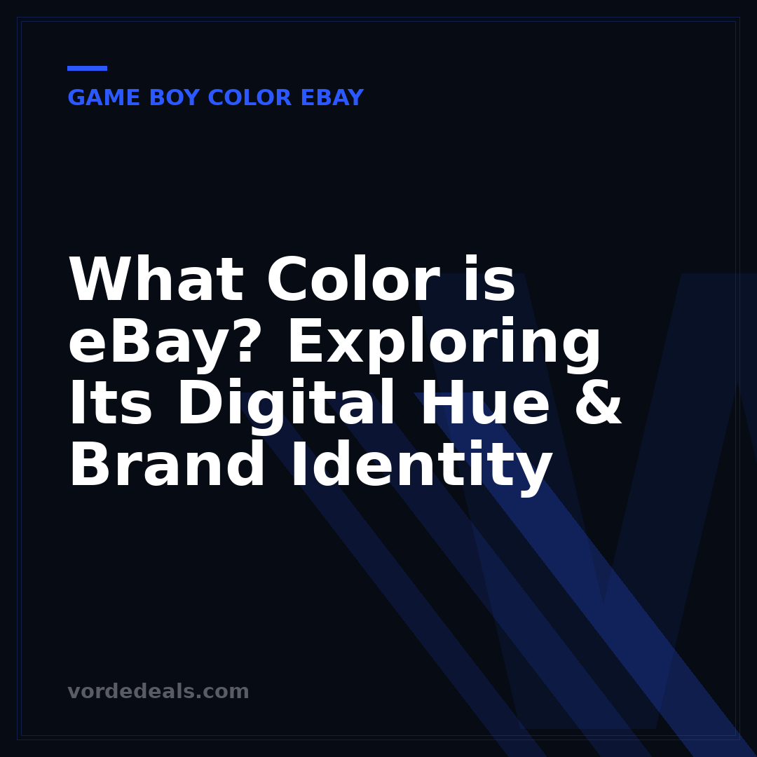 What Color is eBay? Exploring Its Digital Hue & Brand Identity