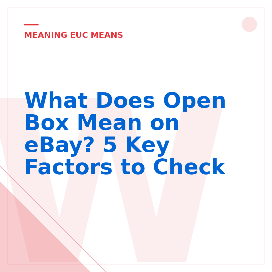 What Does Open Box Mean on eBay? 5 Key Factors to Check