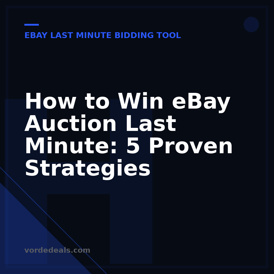 How to Win eBay Auction Last Minute: 5 Proven Strategies